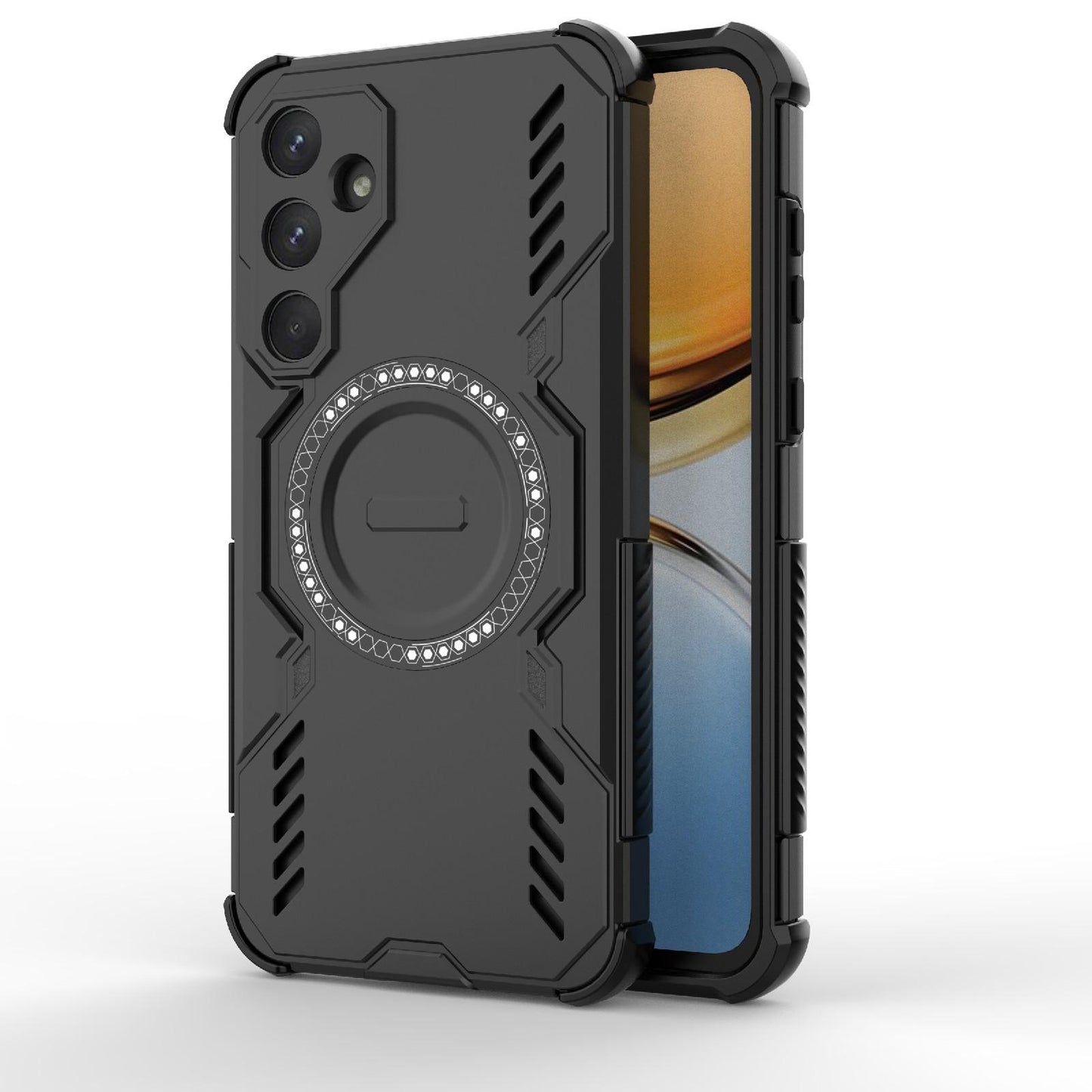 Samsung Galaxy A55 5G Butterfly Armor MagSafe Magnetic Ring Shockproof Protective Phone Case with Stand