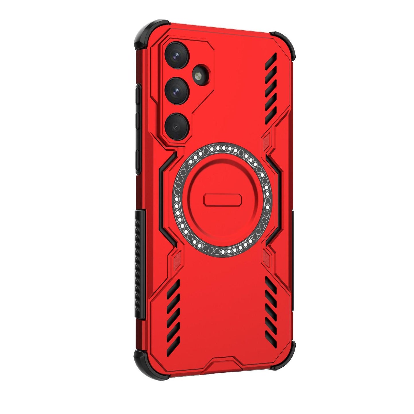 Samsung Galaxy A55 5G Butterfly Armor MagSafe Magnetic Ring Shockproof Protective Phone Case with Stand