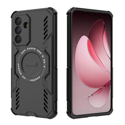 Samsung Galaxy A36 5G Butterfly Armor MagSafe Magnetic Ring Shockproof Protective Phone Case with Stand