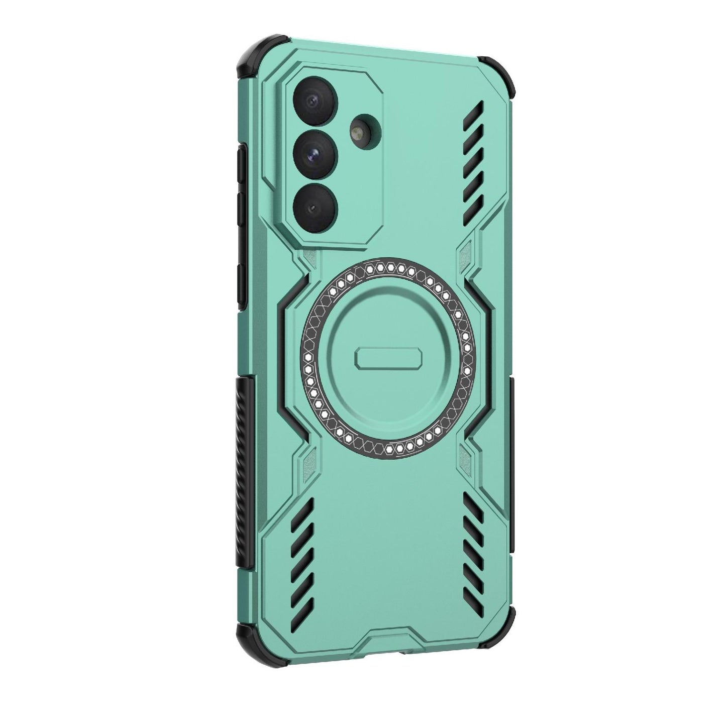 Samsung Galaxy A36 5G Butterfly Armor MagSafe Magnetic Ring Shockproof Protective Phone Case with Stand