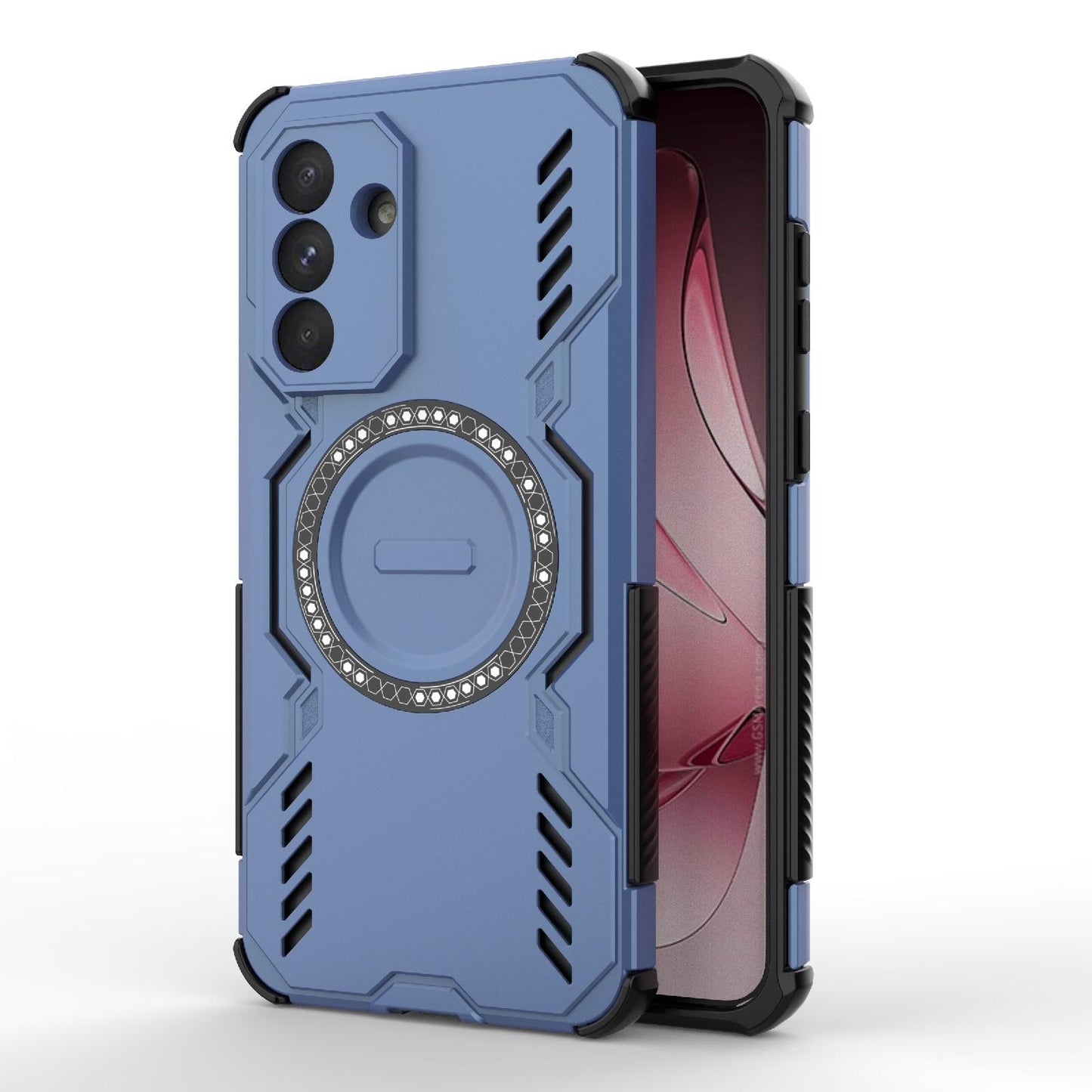 Samsung Galaxy A56 5G Butterfly Armor MagSafe Magnetic Ring Shockproof Protective Phone Case with Stand