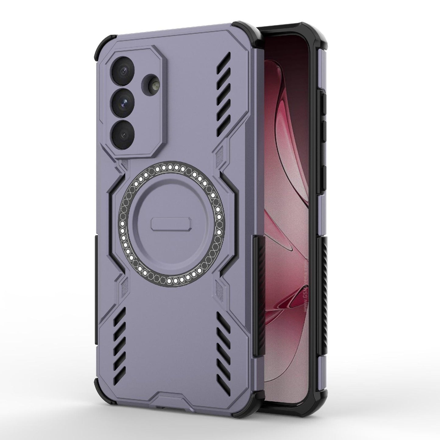 Samsung Galaxy A56 5G Butterfly Armor MagSafe Magnetic Ring Shockproof Protective Phone Case with Stand