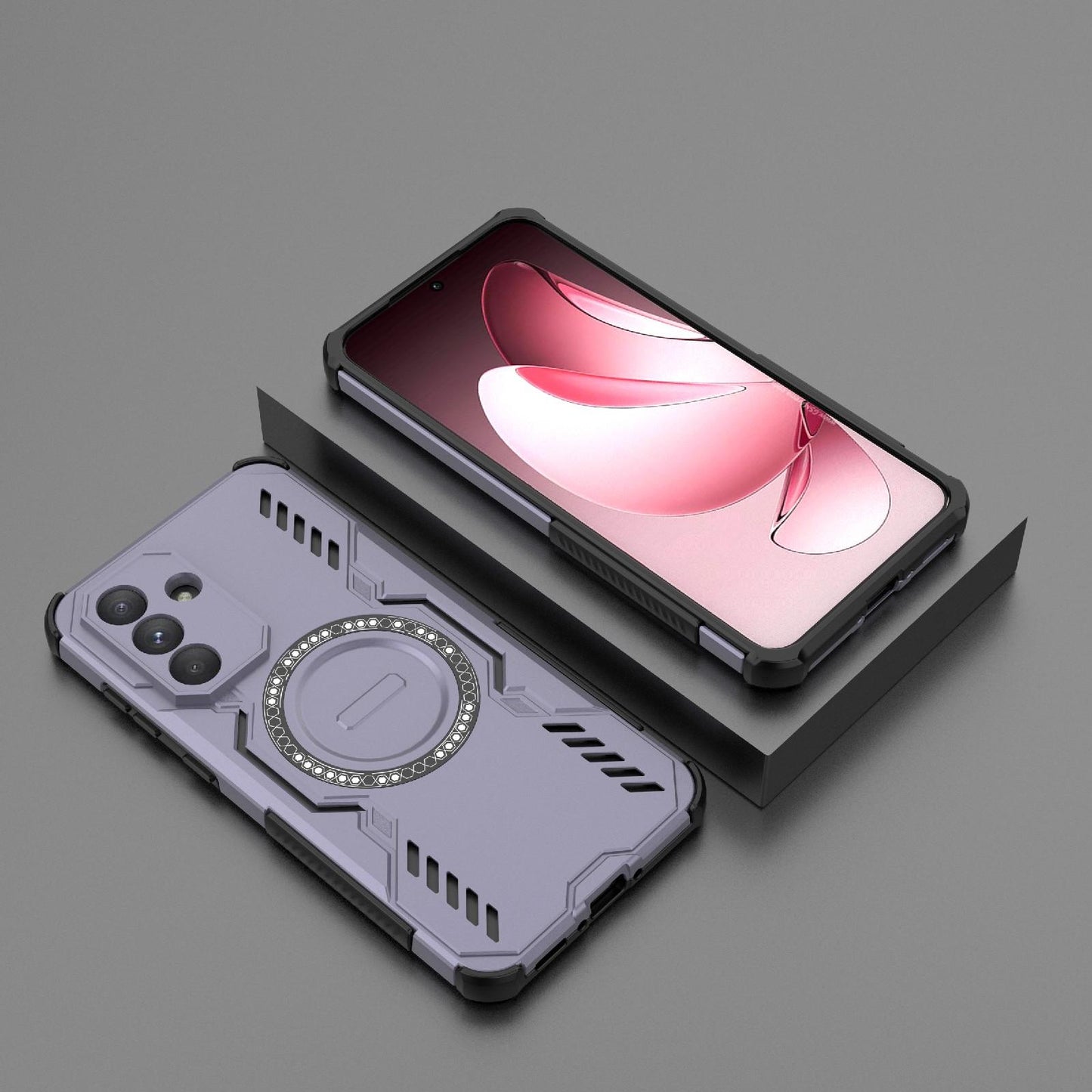 Samsung Galaxy A56 5G Butterfly Armor MagSafe Magnetic Ring Shockproof Protective Phone Case with Stand