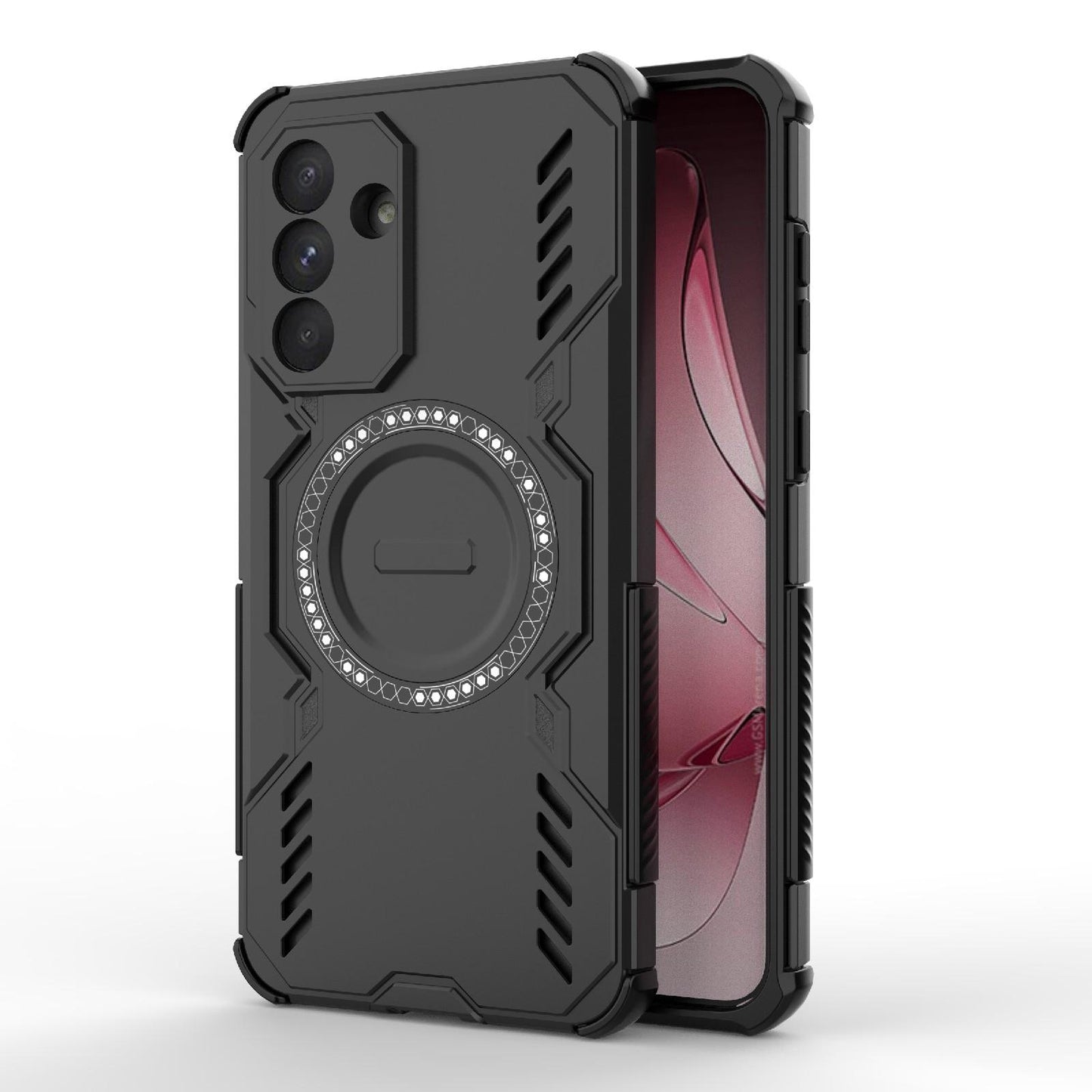 Samsung Galaxy A56 5G Butterfly Armor MagSafe Magnetic Ring Shockproof Protective Phone Case with Stand
