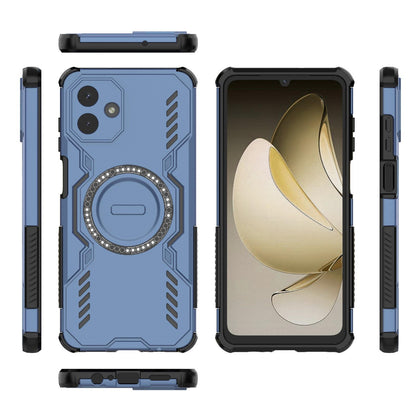 Samsung Galaxy A07 4G Butterfly Armor MagSafe Magnetic Ring Shockproof Protective Phone Case with Stand