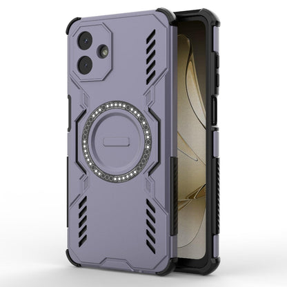 Samsung Galaxy A07 4G Butterfly Armor MagSafe Magnetic Ring Shockproof Protective Phone Case with Stand