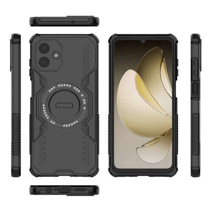 Samsung Galaxy A07 4G Butterfly Armor MagSafe Magnetic Ring Shockproof Protective Phone Case with Stand