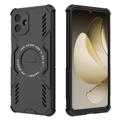 Samsung Galaxy A07 4G Butterfly Armor MagSafe Magnetic Ring Shockproof Protective Phone Case with Stand