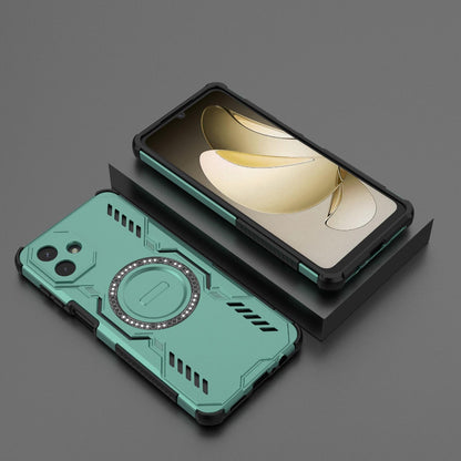 Samsung Galaxy A07 4G Butterfly Armor MagSafe Magnetic Ring Shockproof Protective Phone Case with Stand