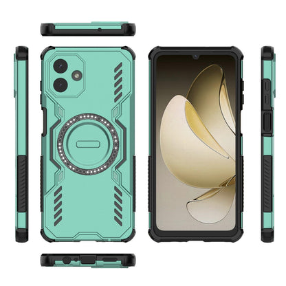 Samsung Galaxy A07 4G Butterfly Armor MagSafe Magnetic Ring Shockproof Protective Phone Case with Stand