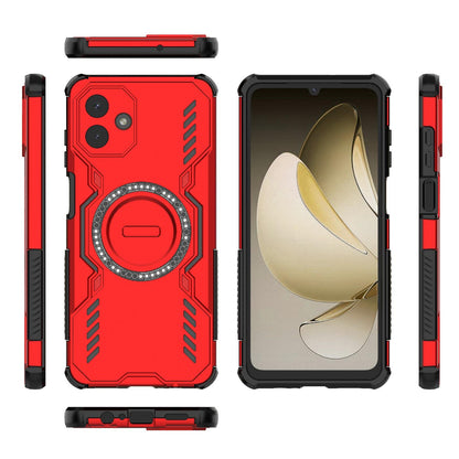 Samsung Galaxy A07 4G Butterfly Armor MagSafe Magnetic Ring Shockproof Protective Phone Case with Stand