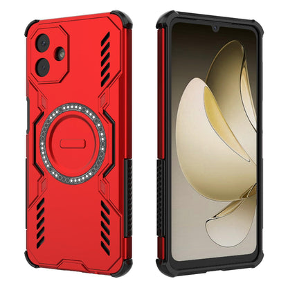 Samsung Galaxy A07 4G Butterfly Armor MagSafe Magnetic Ring Shockproof Protective Phone Case with Stand