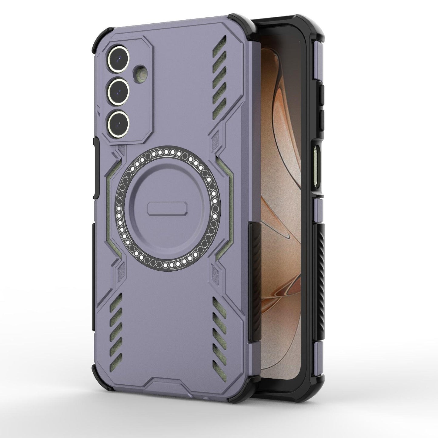 Samsung Galaxy A15 5G Butterfly Armor MagSafe Magnetic Ring Shockproof Protective Phone Case with Stand