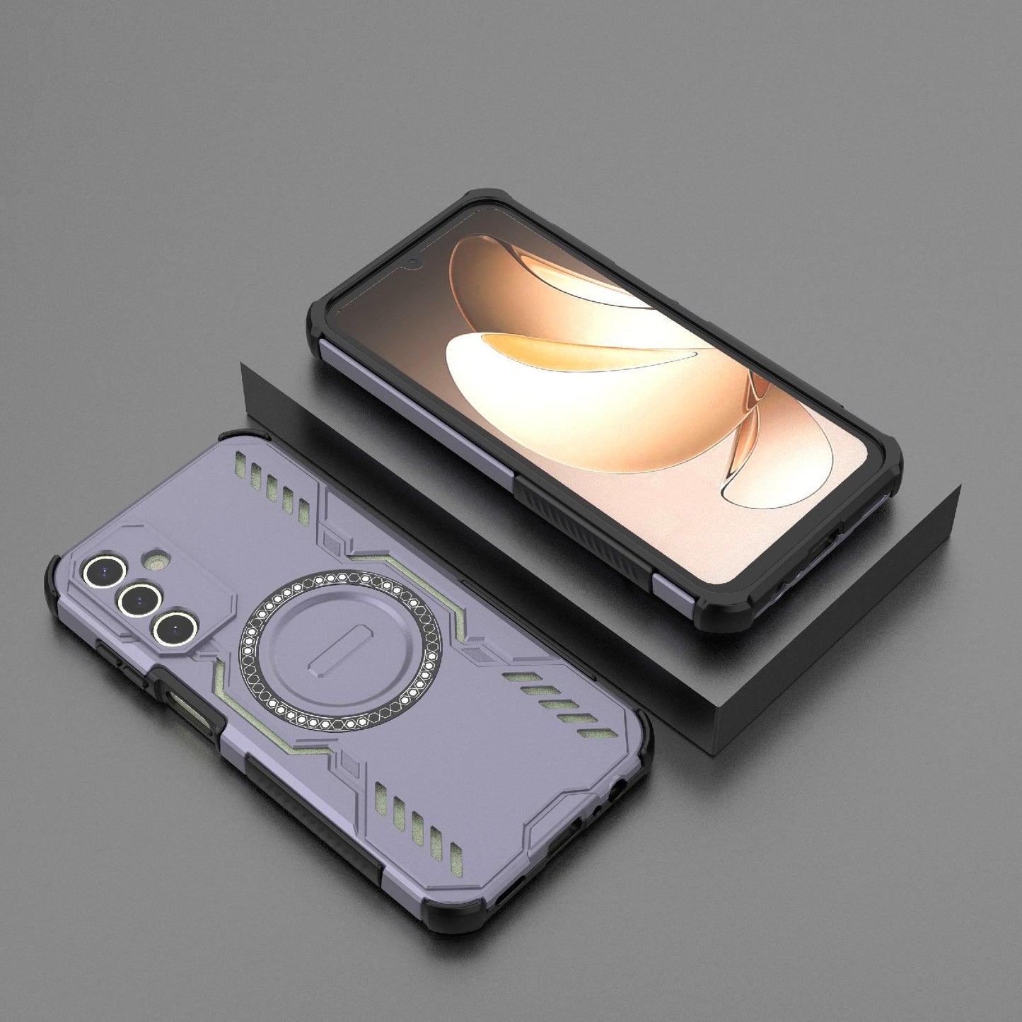 Samsung Galaxy A15 5G Butterfly Armor MagSafe Magnetic Ring Shockproof Protective Phone Case with Stand