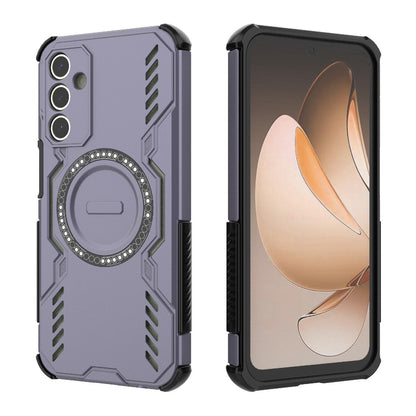 Samsung Galaxy A15 5G Butterfly Armor MagSafe Magnetic Ring Shockproof Protective Phone Case with Stand