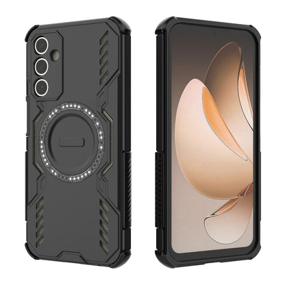Samsung Galaxy A15 5G Butterfly Armor MagSafe Magnetic Ring Shockproof Protective Phone Case with Stand