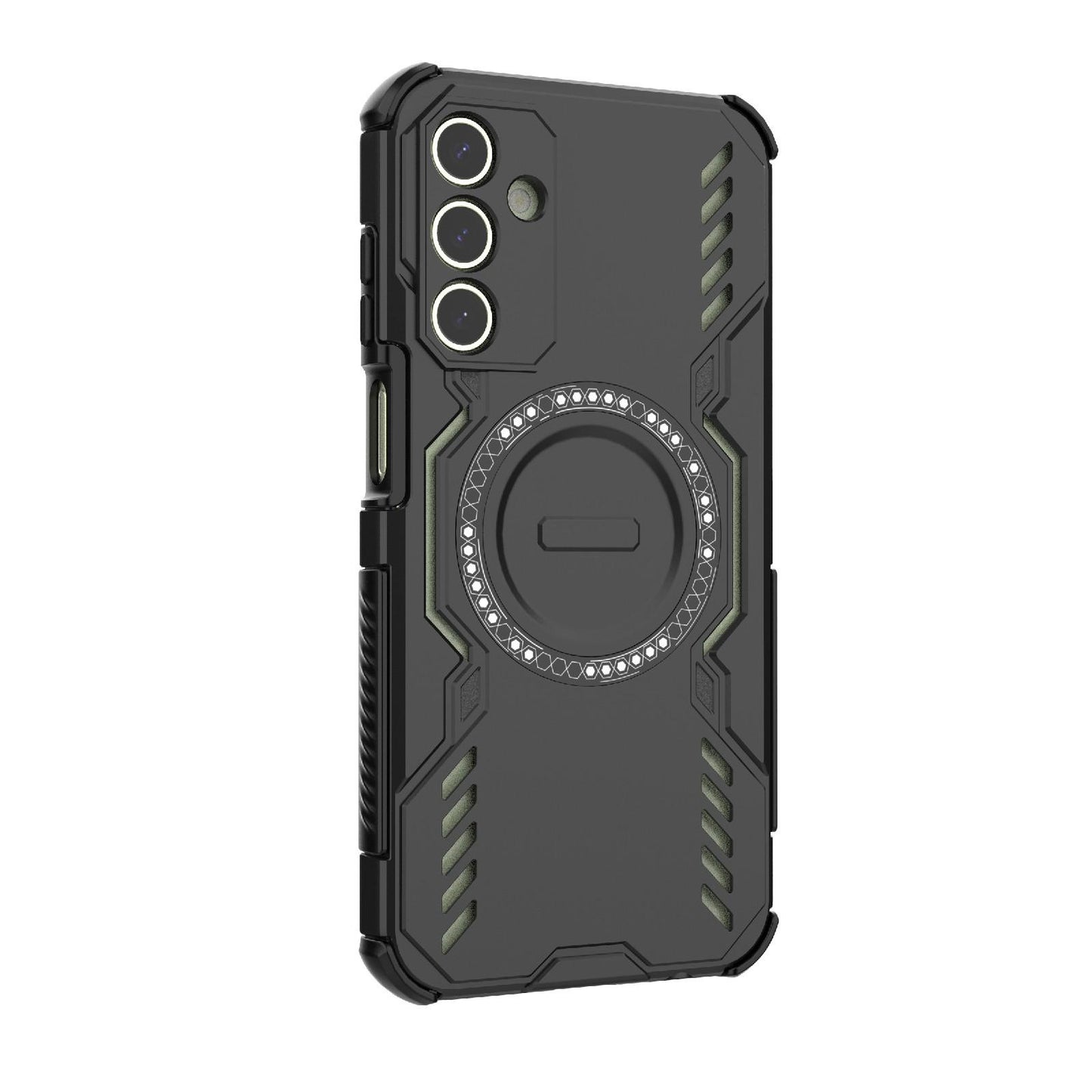 Samsung Galaxy A15 5G Butterfly Armor MagSafe Magnetic Ring Shockproof Protective Phone Case with Stand