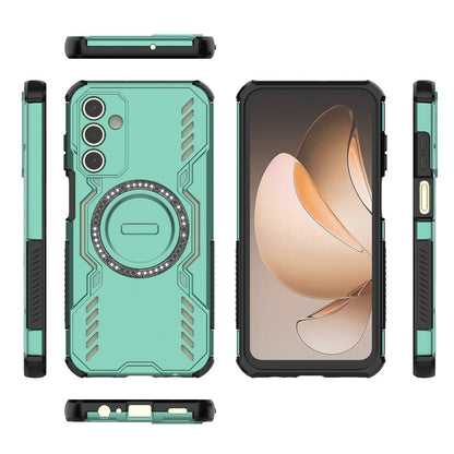 Samsung Galaxy A15 5G Butterfly Armor MagSafe Magnetic Ring Shockproof Protective Phone Case with Stand