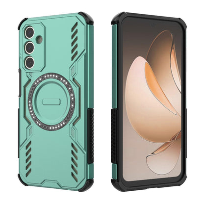 Samsung Galaxy A15 5G Butterfly Armor MagSafe Magnetic Ring Shockproof Protective Phone Case with Stand