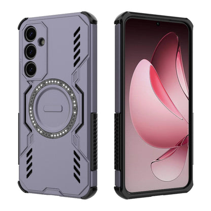 Samsung Galaxy A35 5G Butterfly Armor MagSafe Magnetic Ring Shockproof Protective Phone Case with Stand
