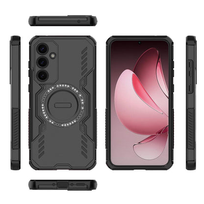 Samsung Galaxy A35 5G Butterfly Armor MagSafe Magnetic Ring Shockproof Protective Phone Case with Stand