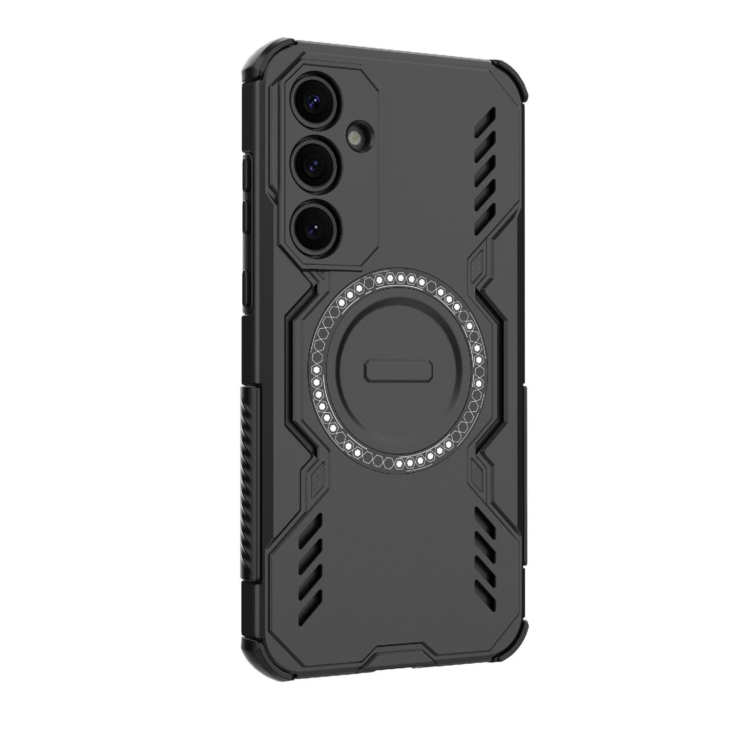 Samsung Galaxy A35 5G Butterfly Armor MagSafe Magnetic Ring Shockproof Protective Phone Case with Stand