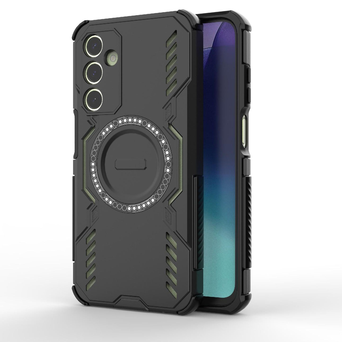 Samsung Galaxy A25 5G Butterfly Armor MagSafe Magnetic Ring Shockproof Protective Phone Case with Stand
