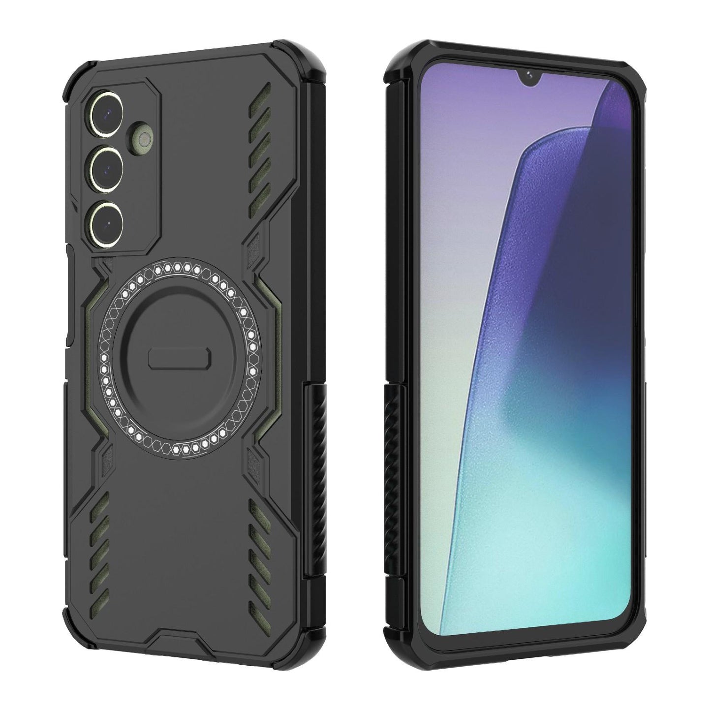 Samsung Galaxy A25 5G Butterfly Armor MagSafe Magnetic Ring Shockproof Protective Phone Case with Stand