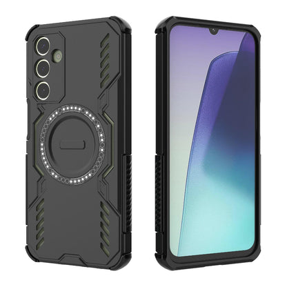 Samsung Galaxy A25 5G Butterfly Armor MagSafe Magnetic Ring Shockproof Protective Phone Case with Stand