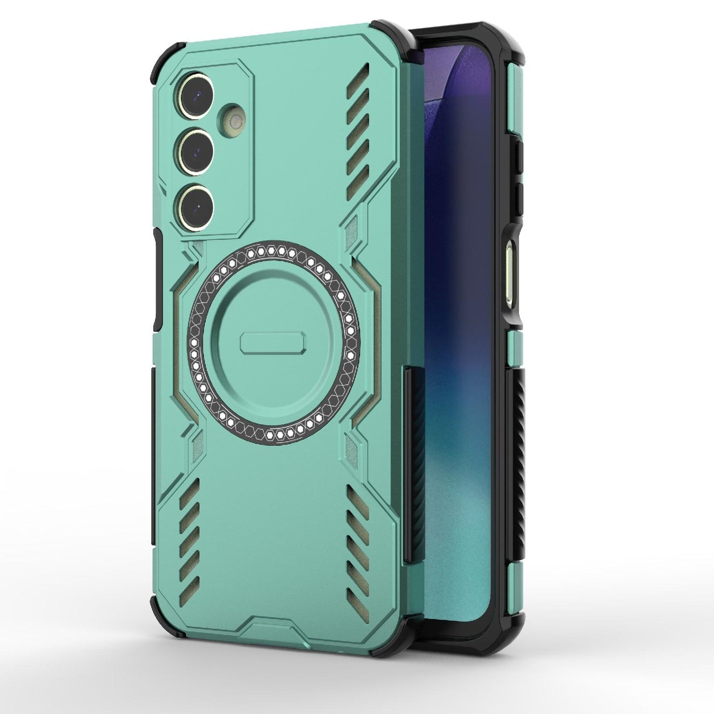 Samsung Galaxy A25 5G Butterfly Armor MagSafe Magnetic Ring Shockproof Protective Phone Case with Stand