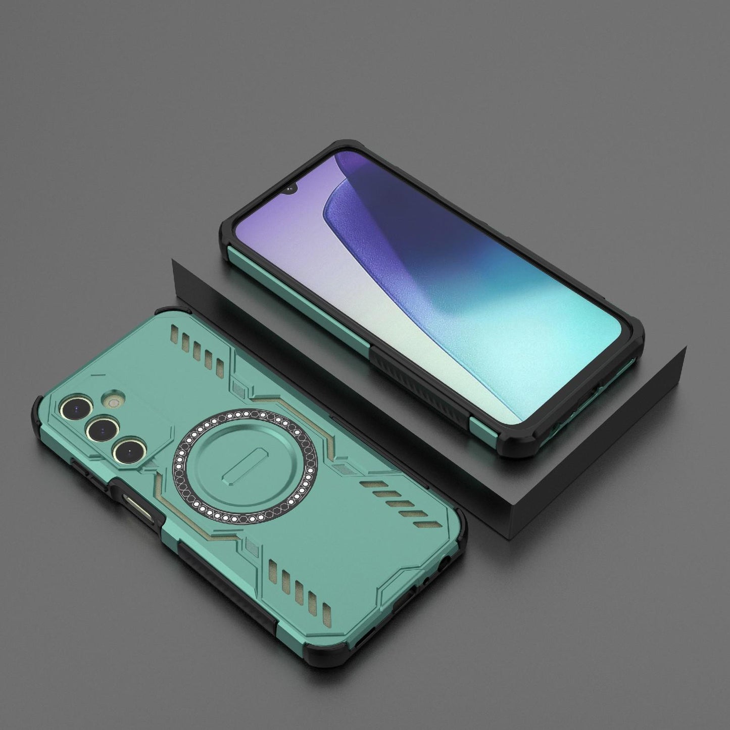 Samsung Galaxy A25 5G Butterfly Armor MagSafe Magnetic Ring Shockproof Protective Phone Case with Stand