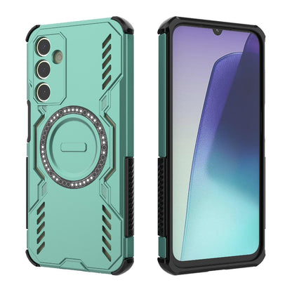 Samsung Galaxy A25 5G Butterfly Armor MagSafe Magnetic Ring Shockproof Protective Phone Case with Stand