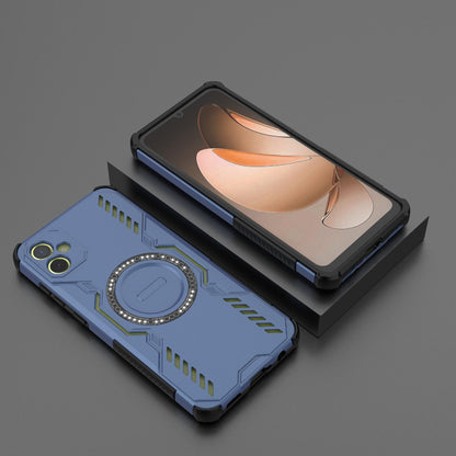 Samsung Galaxy A05 4G Butterfly Armor MagSafe Magnetic Ring Shockproof Protective Phone Case with Stand