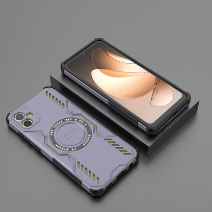 Samsung Galaxy A05 4G Butterfly Armor MagSafe Magnetic Ring Shockproof Protective Phone Case with Stand