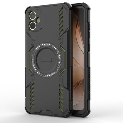 Samsung Galaxy A05 4G Butterfly Armor MagSafe Magnetic Ring Shockproof Protective Phone Case with Stand