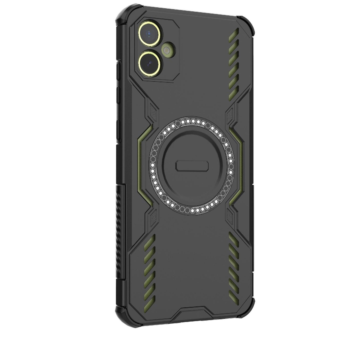 Samsung Galaxy A05 4G Butterfly Armor MagSafe Magnetic Ring Shockproof Protective Phone Case with Stand