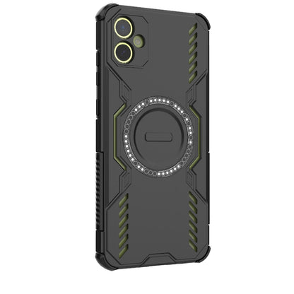 Samsung Galaxy A05 4G Butterfly Armor MagSafe Magnetic Ring Shockproof Protective Phone Case with Stand