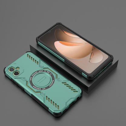 Samsung Galaxy A05 4G Butterfly Armor MagSafe Magnetic Ring Shockproof Protective Phone Case with Stand