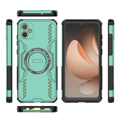 Samsung Galaxy A05 4G Butterfly Armor MagSafe Magnetic Ring Shockproof Protective Phone Case with Stand