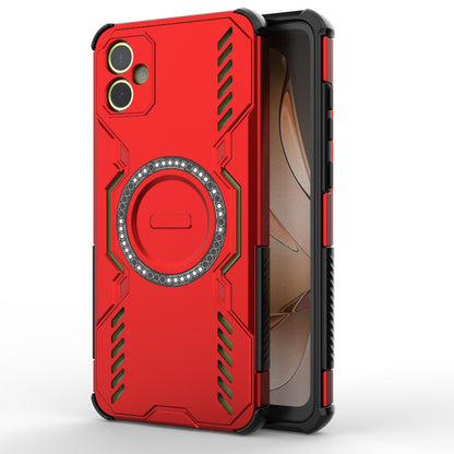 Samsung Galaxy A05 4G Butterfly Armor MagSafe Magnetic Ring Shockproof Protective Phone Case with Stand