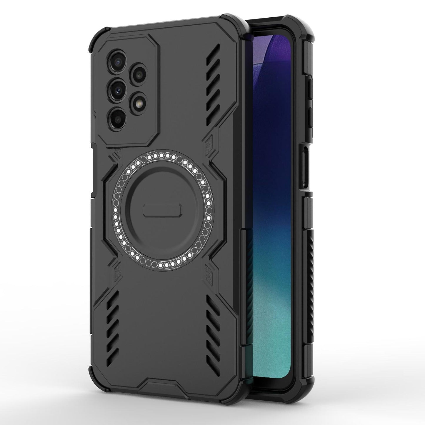 Samsung Galaxy A23 Butterfly Armor MagSafe Magnetic Ring Shockproof Protective Phone Case with Stand