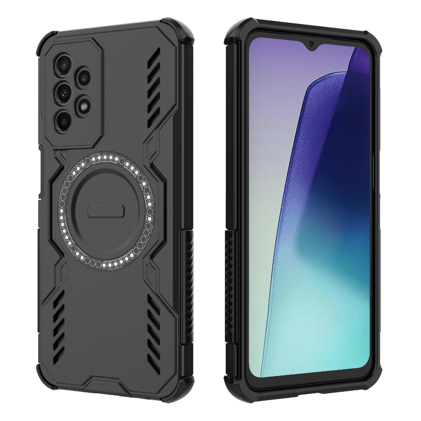 Samsung Galaxy A23 Butterfly Armor MagSafe Magnetic Ring Shockproof Protective Phone Case with Stand