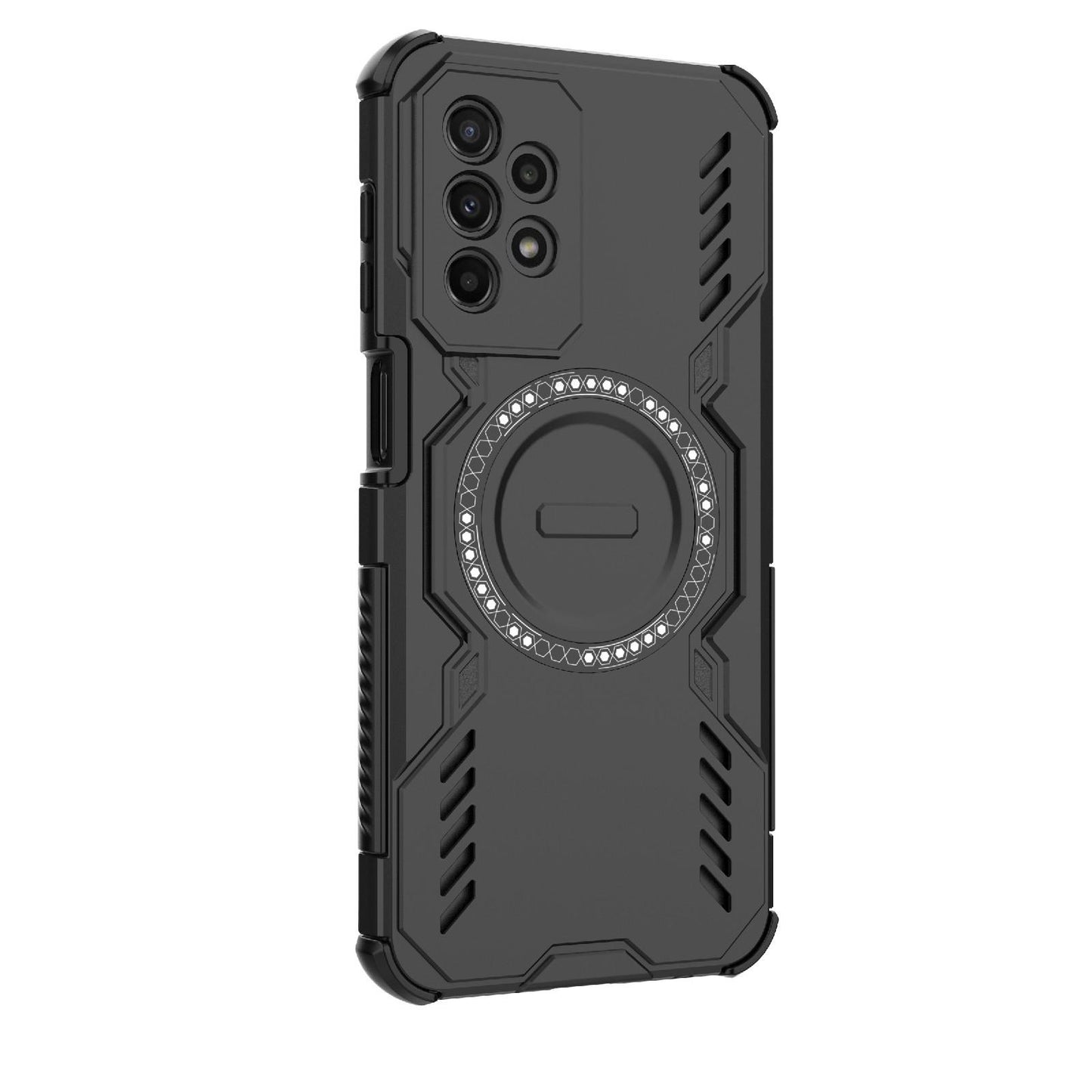 Samsung Galaxy A23 Butterfly Armor MagSafe Magnetic Ring Shockproof Protective Phone Case with Stand
