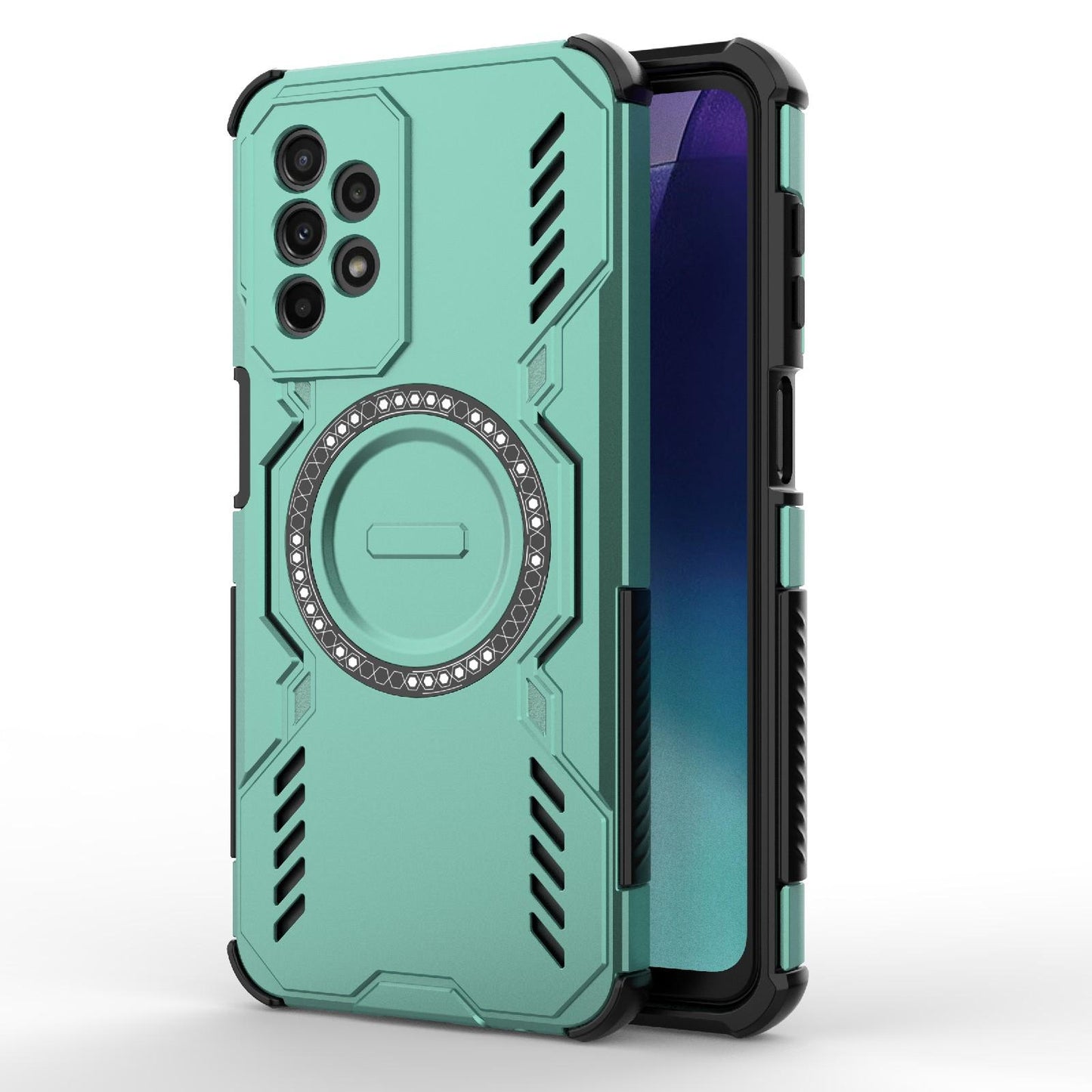Samsung Galaxy A23 Butterfly Armor MagSafe Magnetic Ring Shockproof Protective Phone Case with Stand