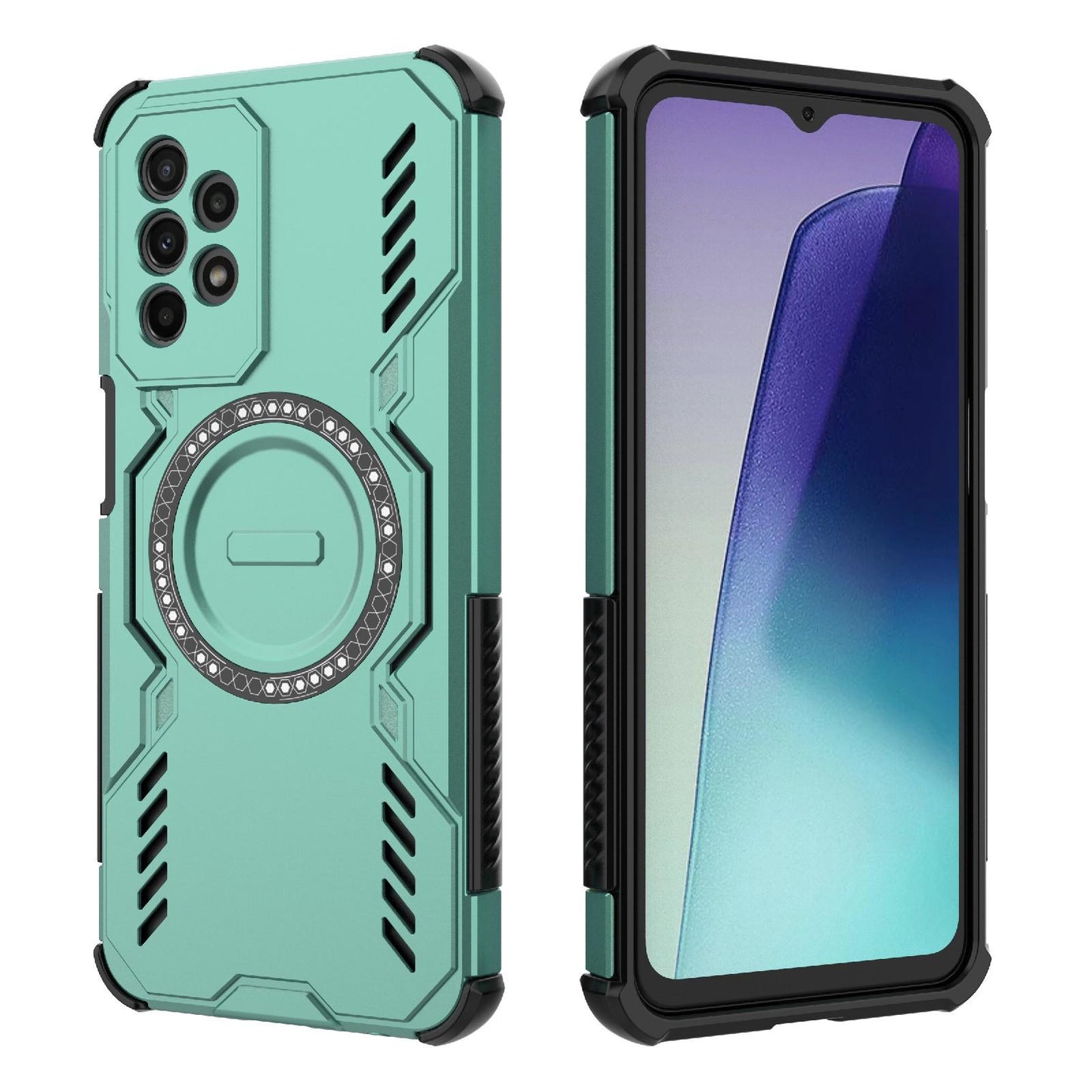 Samsung Galaxy A23 Butterfly Armor MagSafe Magnetic Ring Shockproof Protective Phone Case with Stand