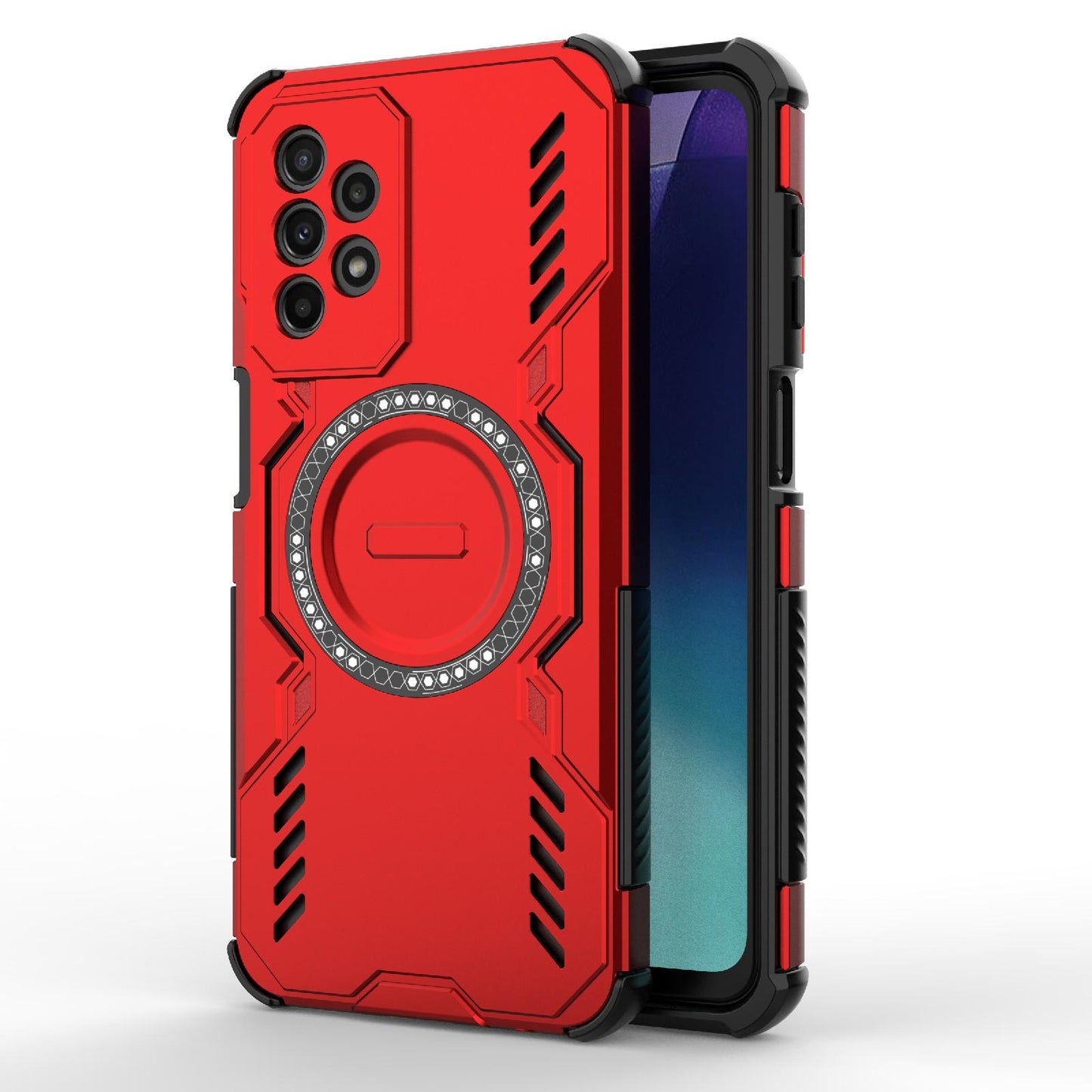Samsung Galaxy A23 Butterfly Armor MagSafe Magnetic Ring Shockproof Protective Phone Case with Stand