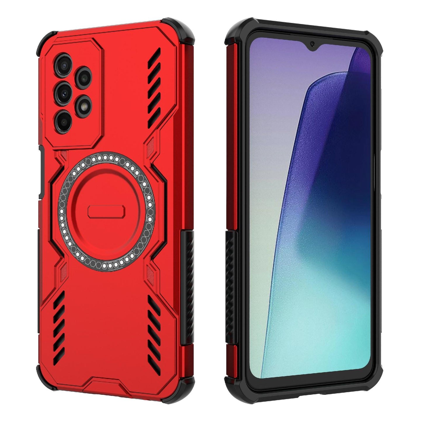 Samsung Galaxy A23 Butterfly Armor MagSafe Magnetic Ring Shockproof Protective Phone Case with Stand