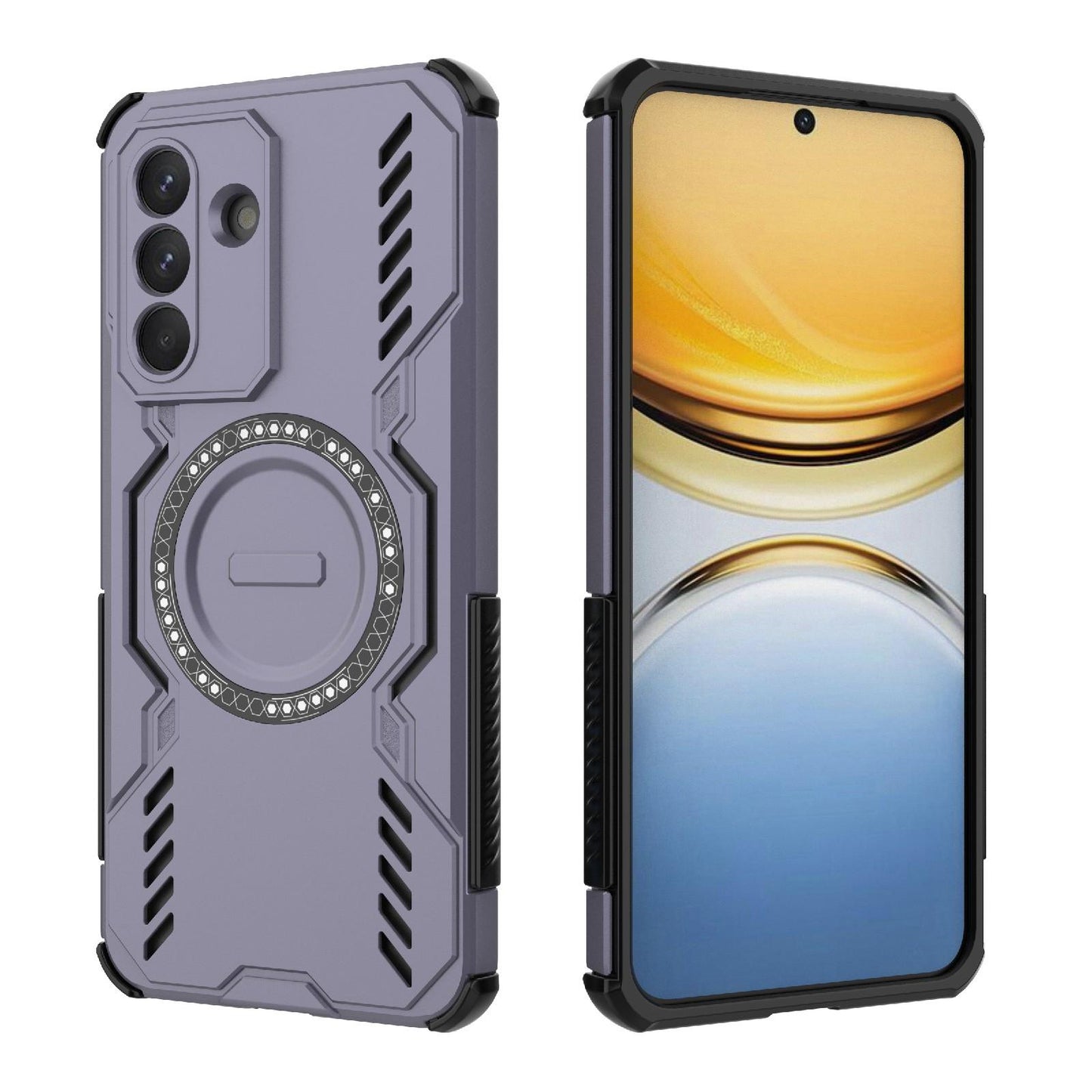 Samsung Galaxy A57 5G Butterfly Armor MagSafe Magnetic Ring Shockproof Protective Phone Case with Stand