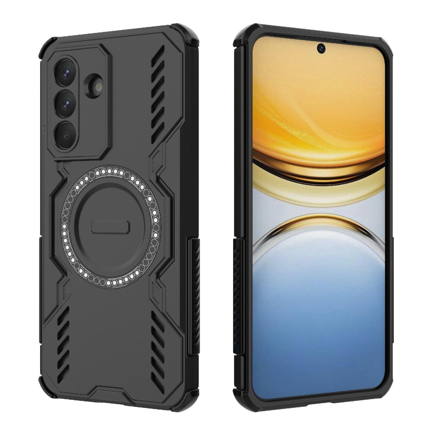 Samsung Galaxy A57 5G Butterfly Armor MagSafe Magnetic Ring Shockproof Protective Phone Case with Stand