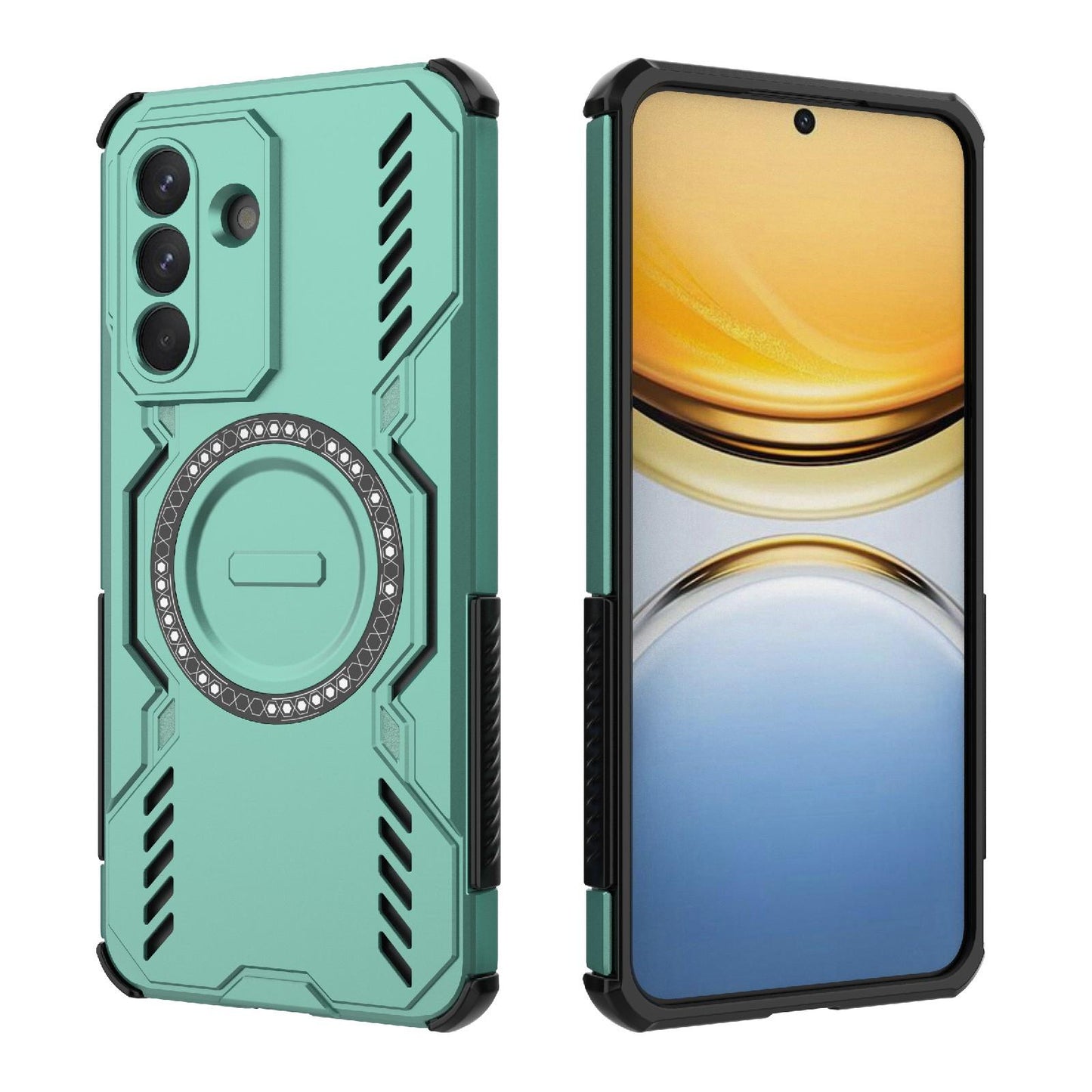 Samsung Galaxy A57 5G Butterfly Armor MagSafe Magnetic Ring Shockproof Protective Phone Case with Stand